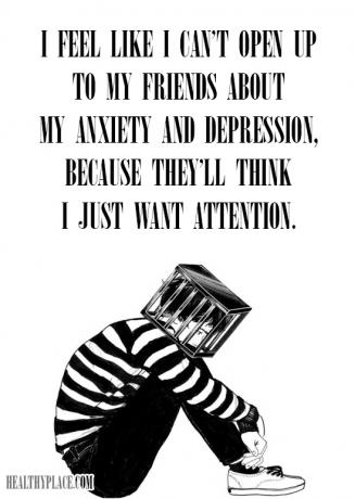 Παραθέτω σχετικά με το στιγματισμό ψυχικής υγείας - Νιώθω ότι δεν μπορώ να ανοίξω στους φίλους μου για το άγχος και την κατάθλιψη μου, γιατί θα σκέφτονται ότι θέλω μόνο προσοχή.