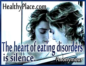 Κατανόηση των διατροφικών διαταραχών - Η καρδιά των διατροφικών διαταραχών είναι η σιωπή.