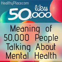 Έννοια των 50.000 ατόμων που μιλούν για την ψυχική υγεία